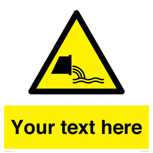 Custom Warning sewage effluent outfall